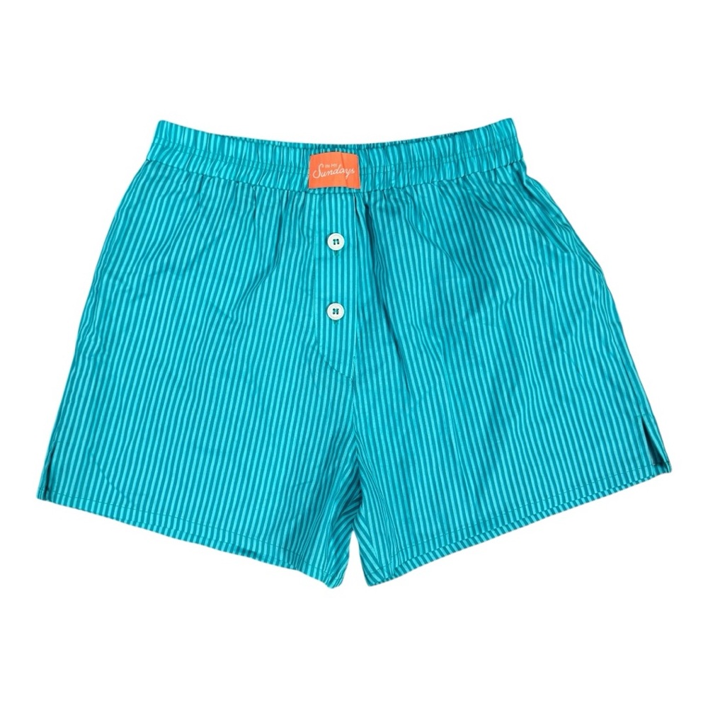 In My Sundays Emerald Stripe Boxer Sz XS